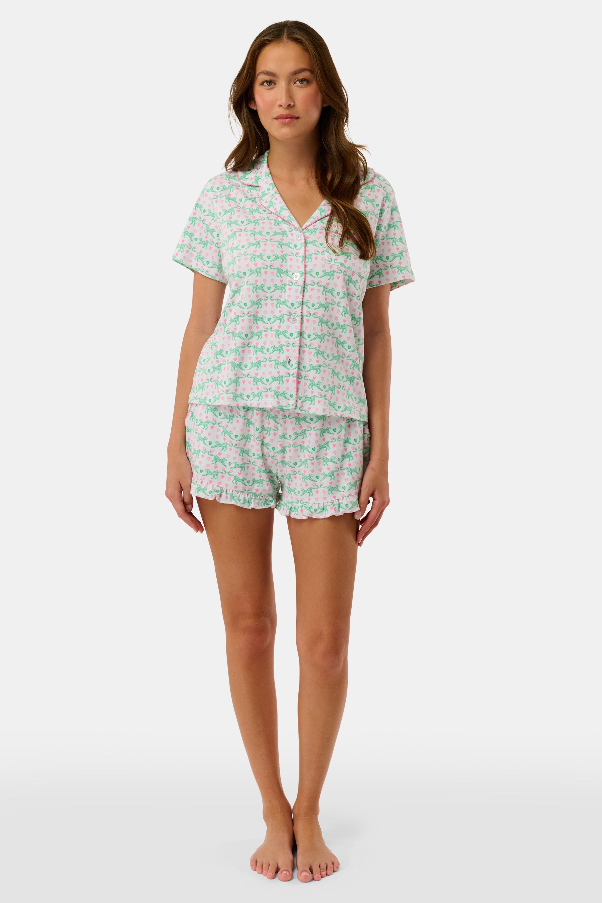 Cheetah Hearts Wyatt Polo Pajamas