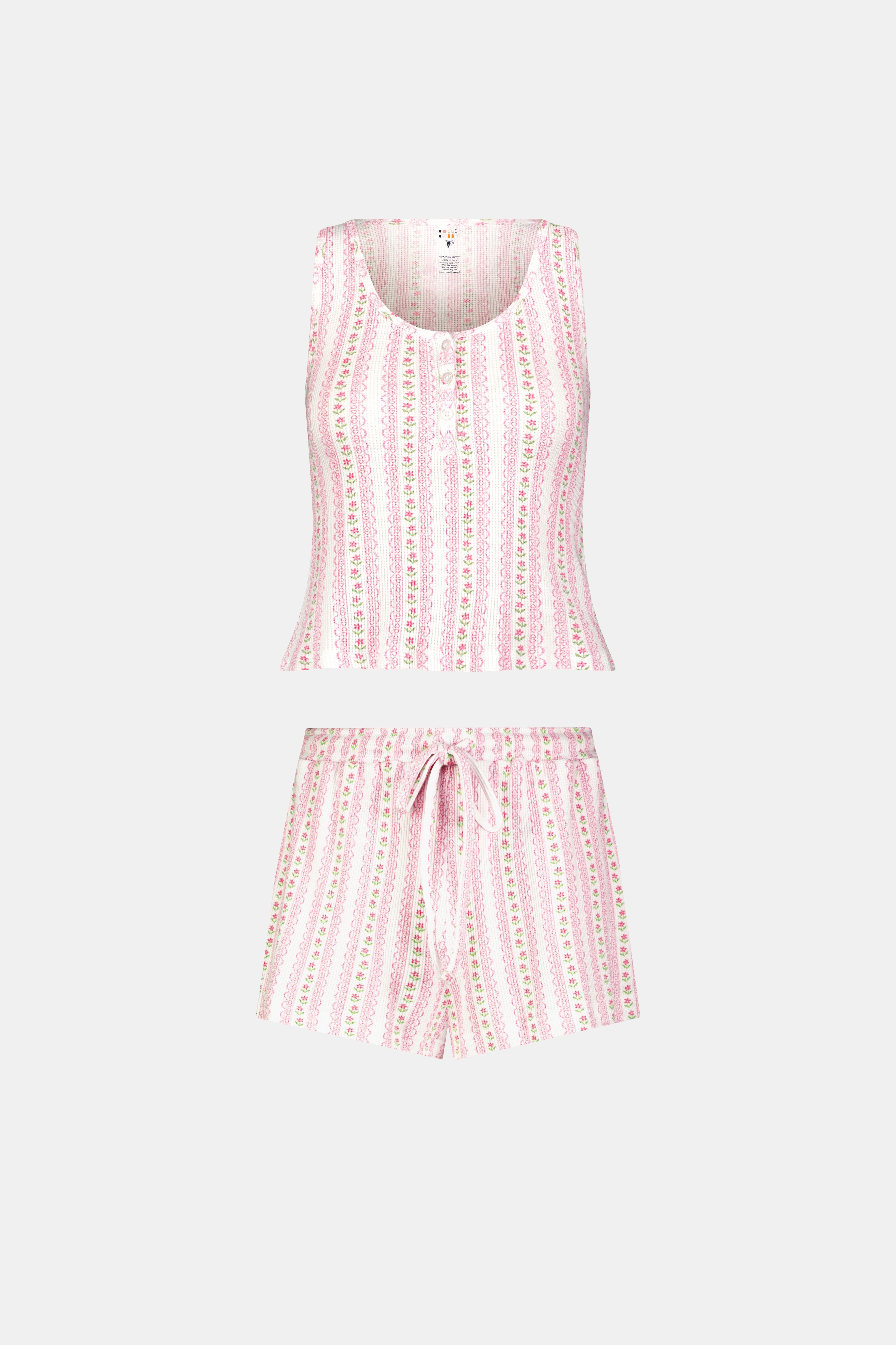 Daisy Heart Stripe Cherry Tank Set