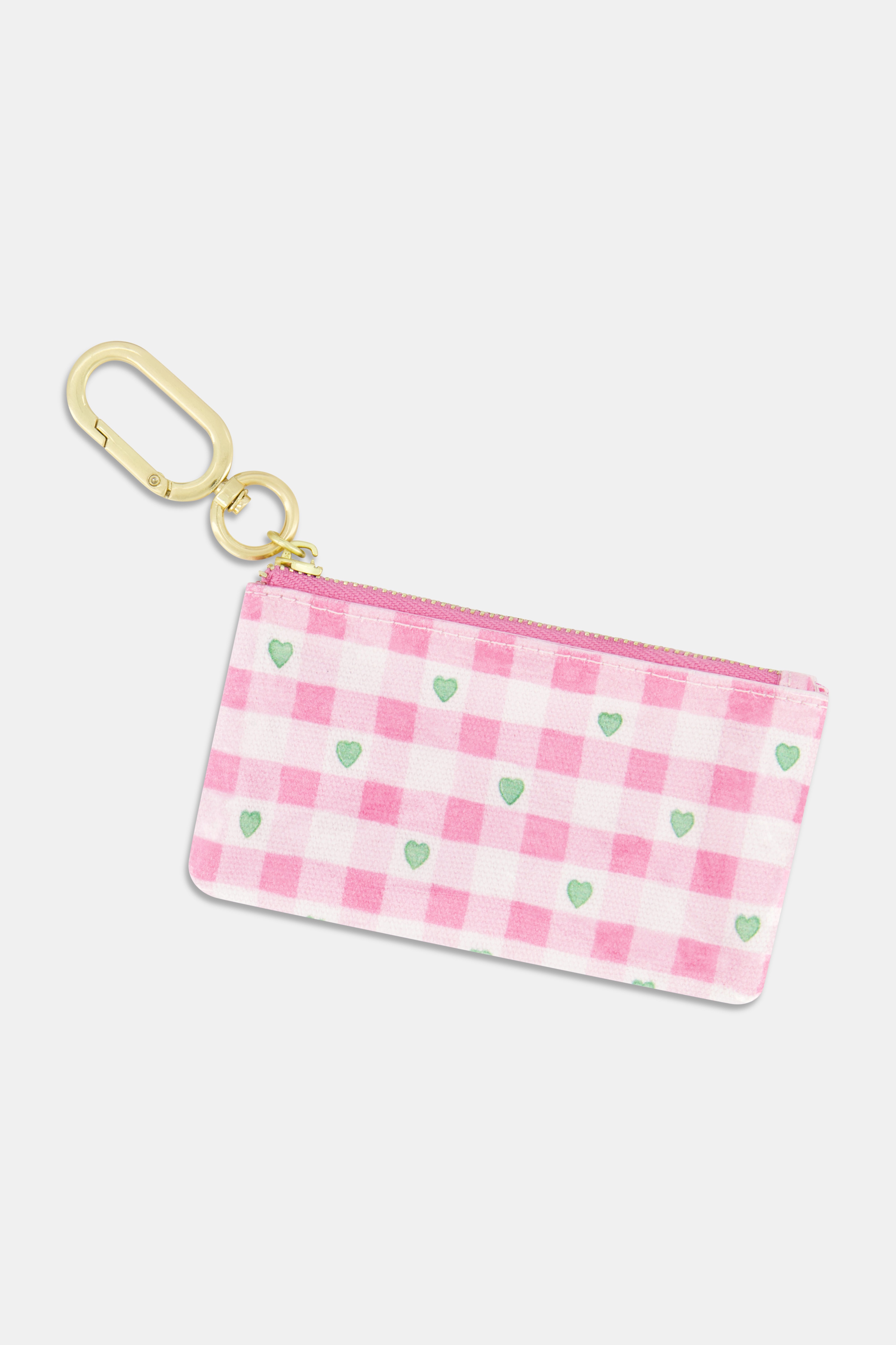 Gingham Hearts Coin Pouch