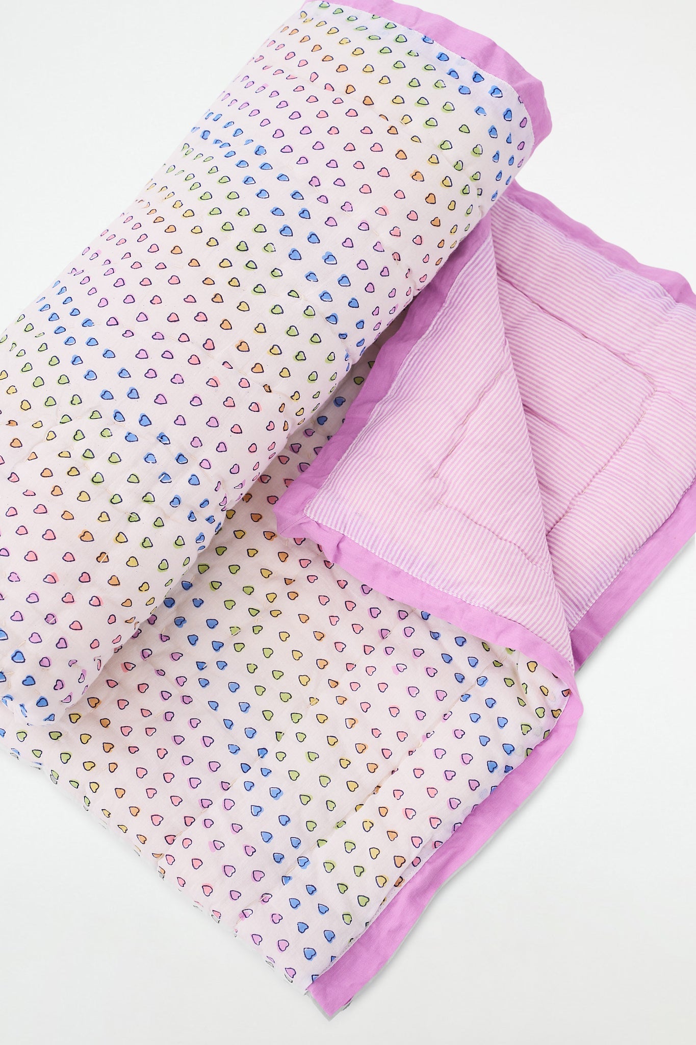 Disco Hearts Baby Quilt
