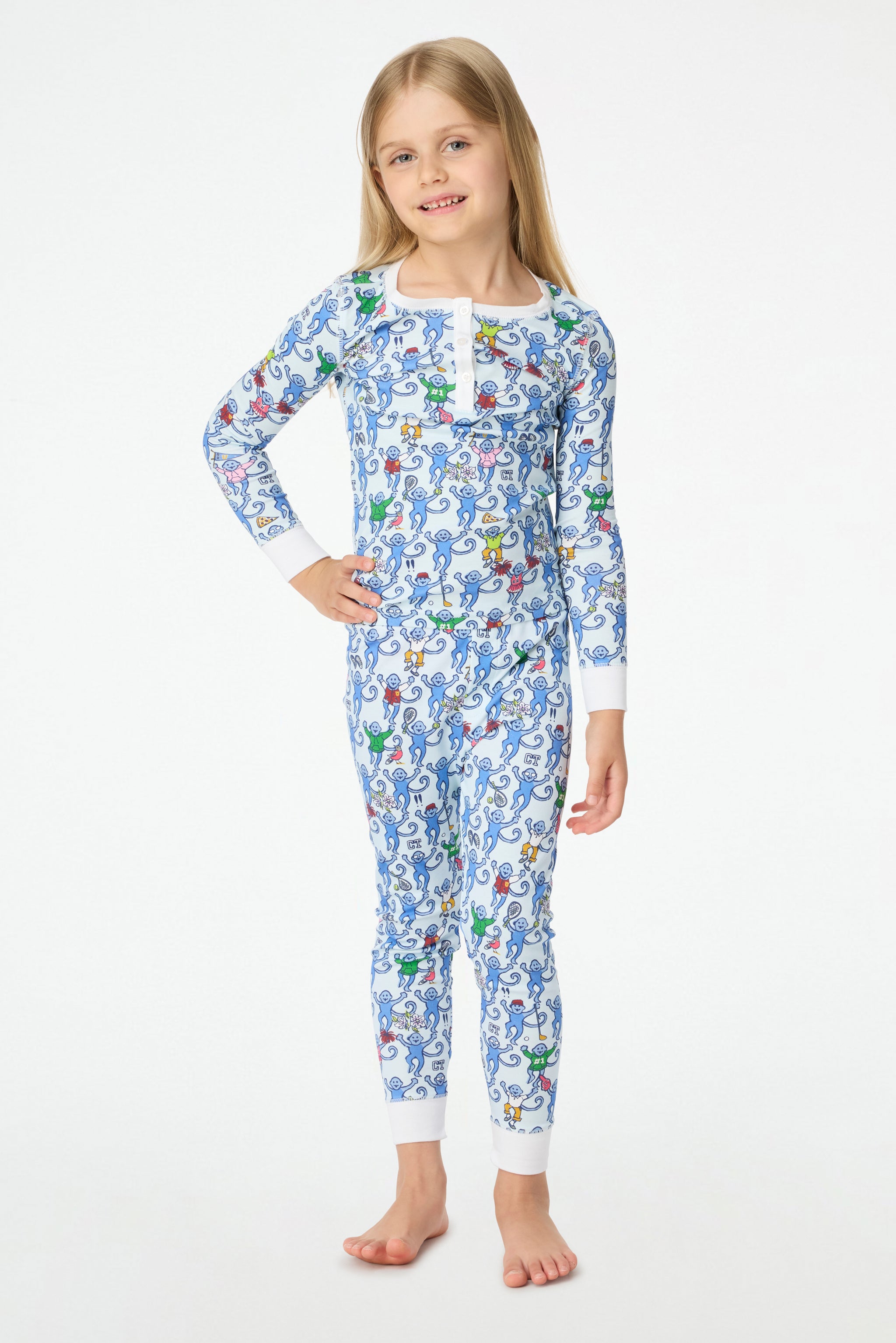 Kids Greenwich Monkey Pajamas
