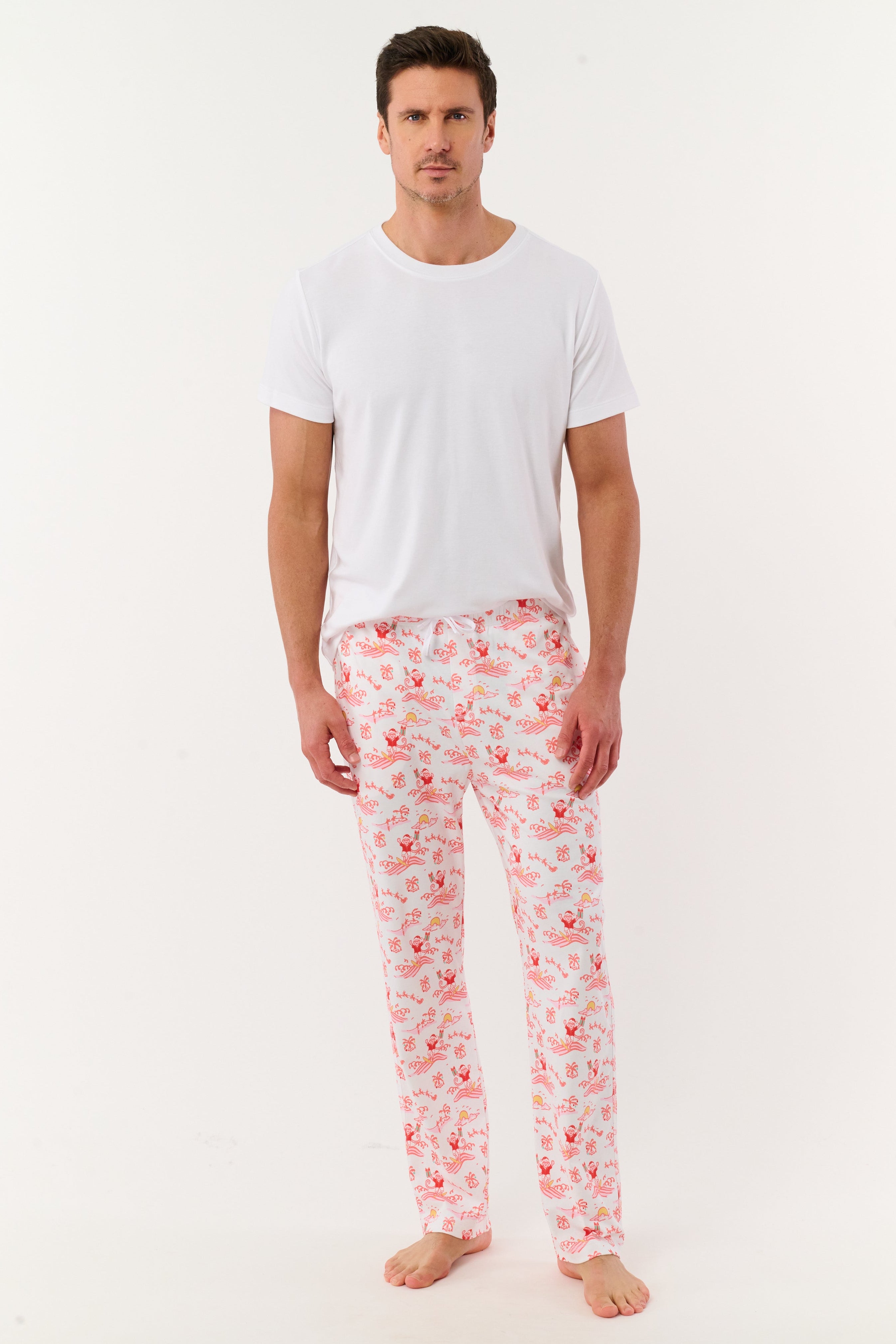 Mens Surfing Santa Troy Pajamas