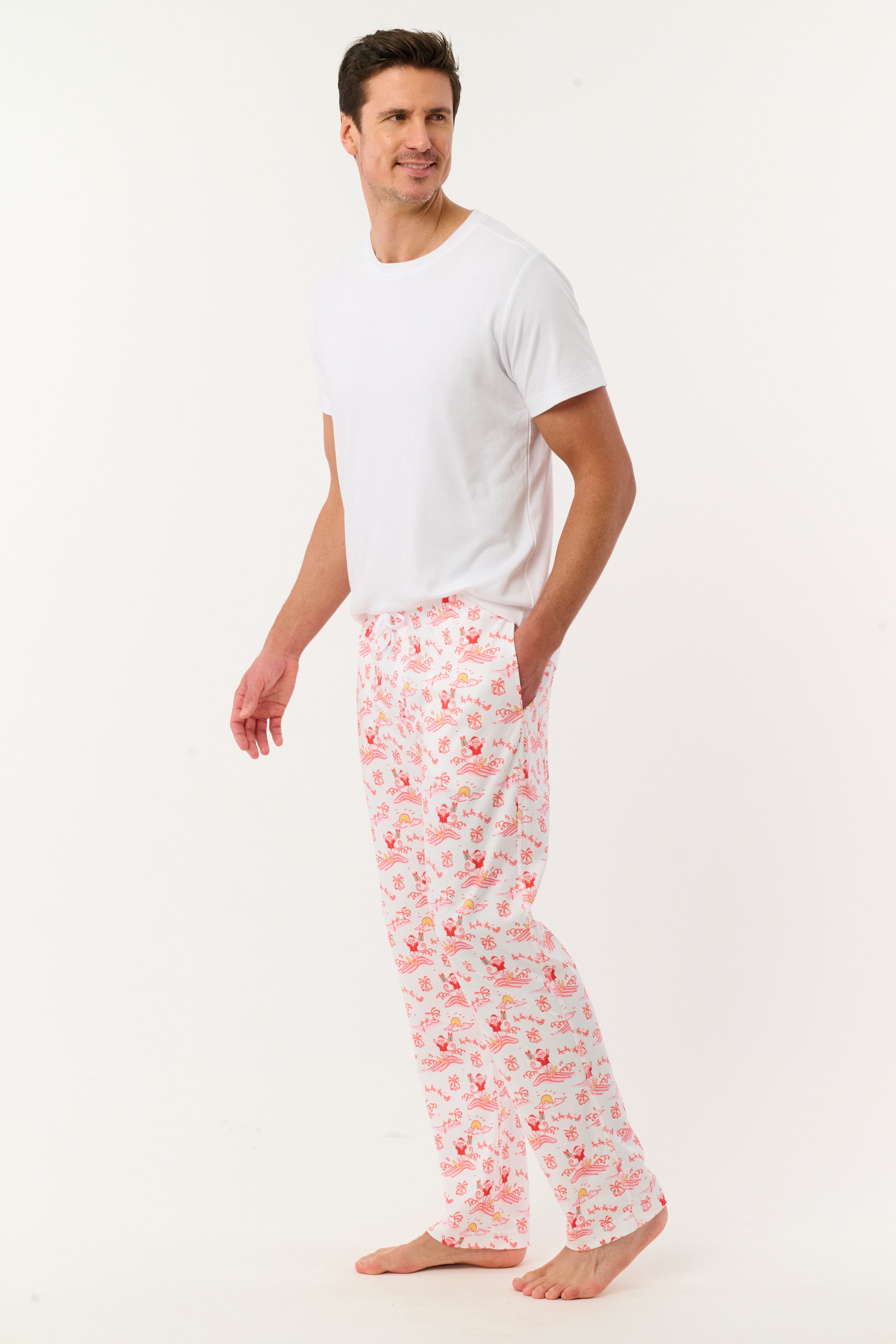 Mens Surfing Santa Troy Pajamas