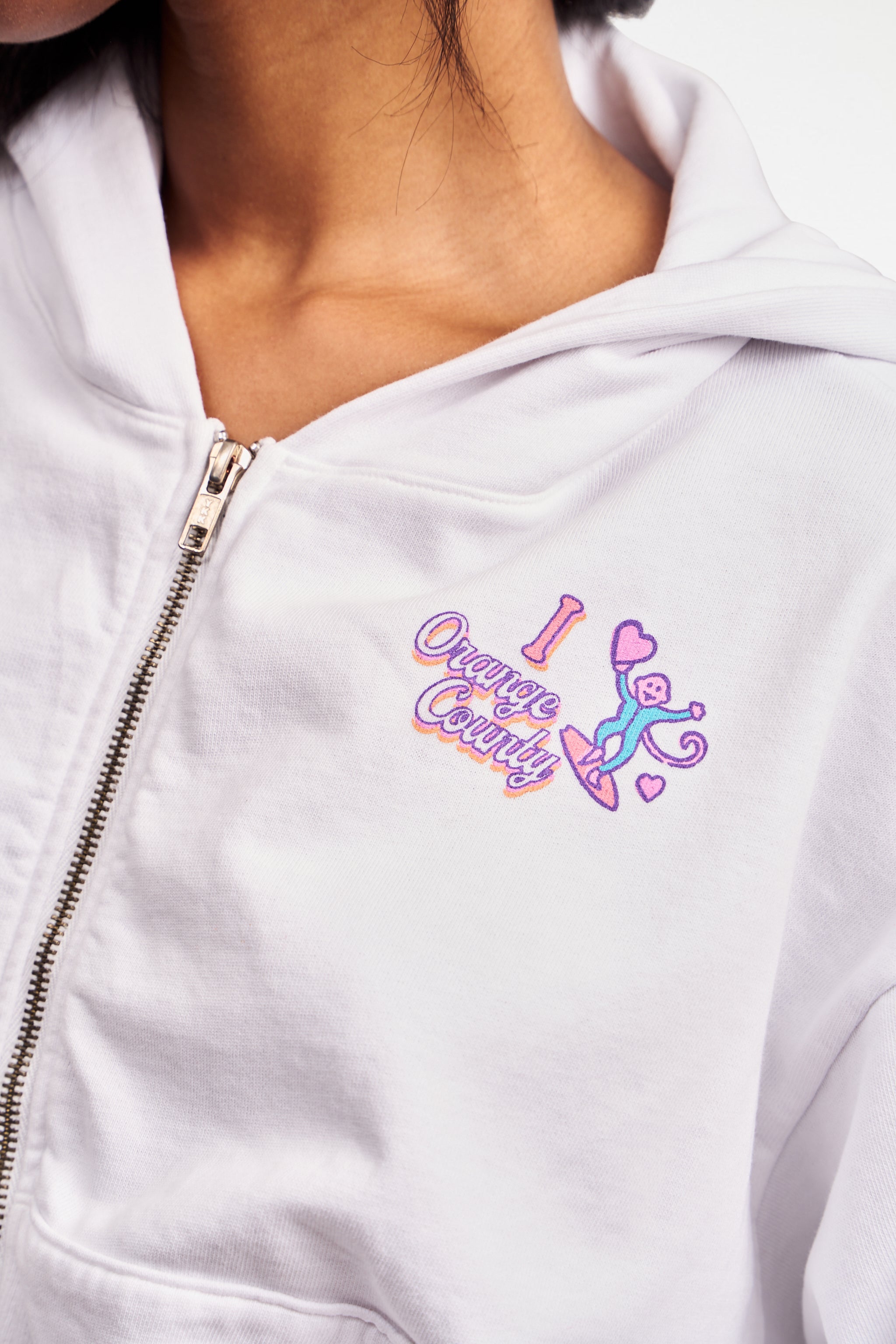 O.C. Monkey Cropped Zip Up