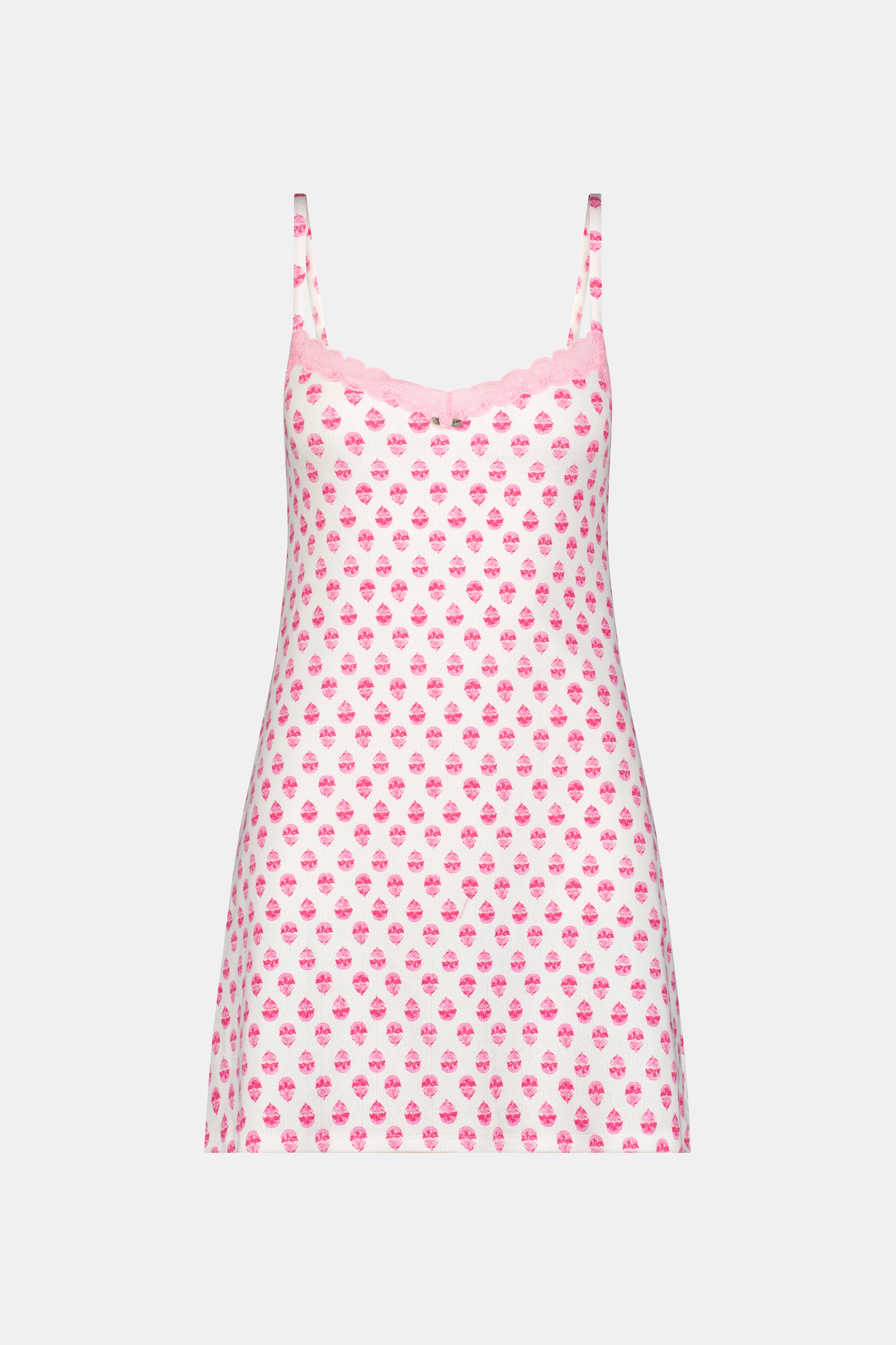 Ditsy Daisy Pointelle Pearl Slip Dress