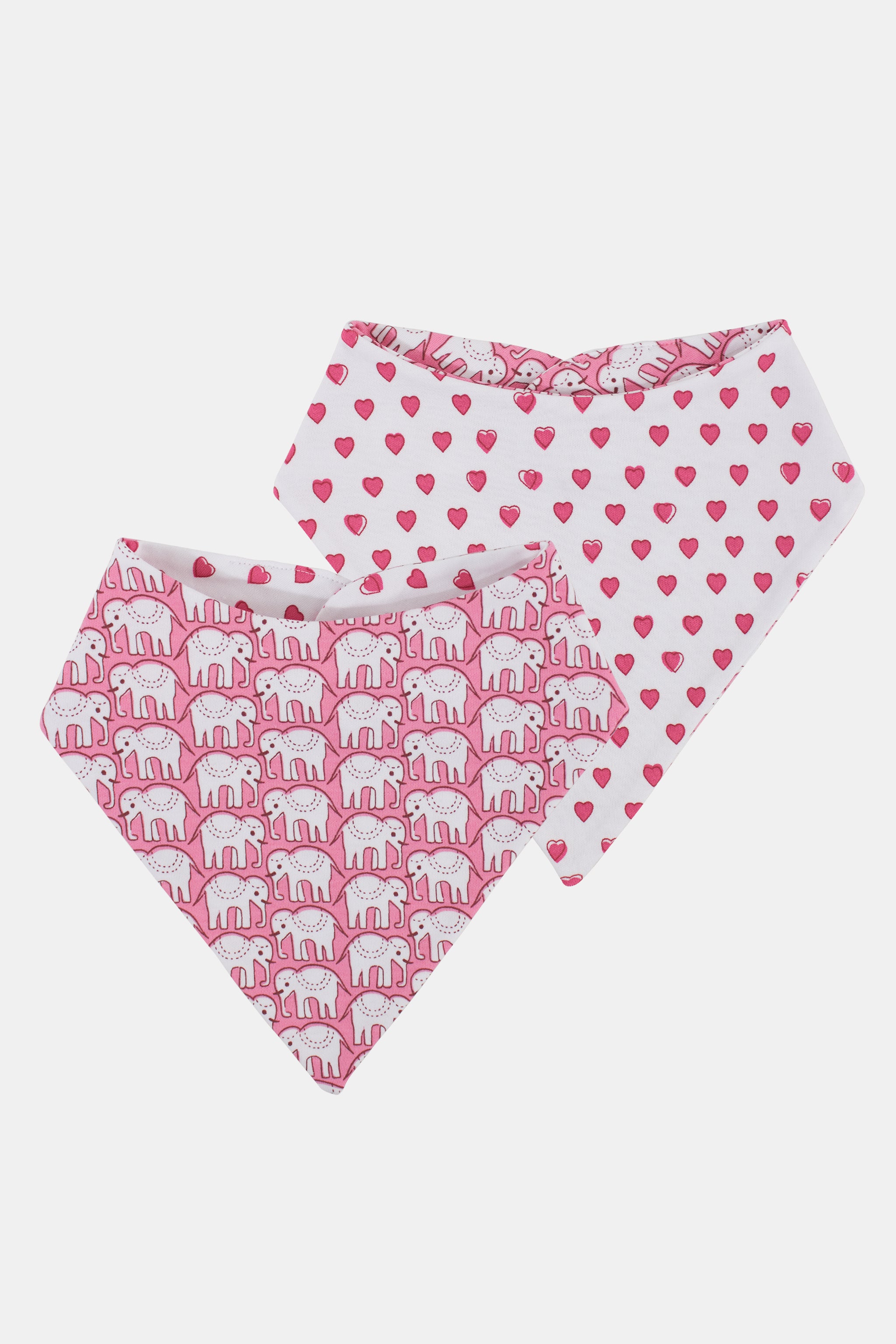 Infant Hearts & Hathi Bandana Bib Set