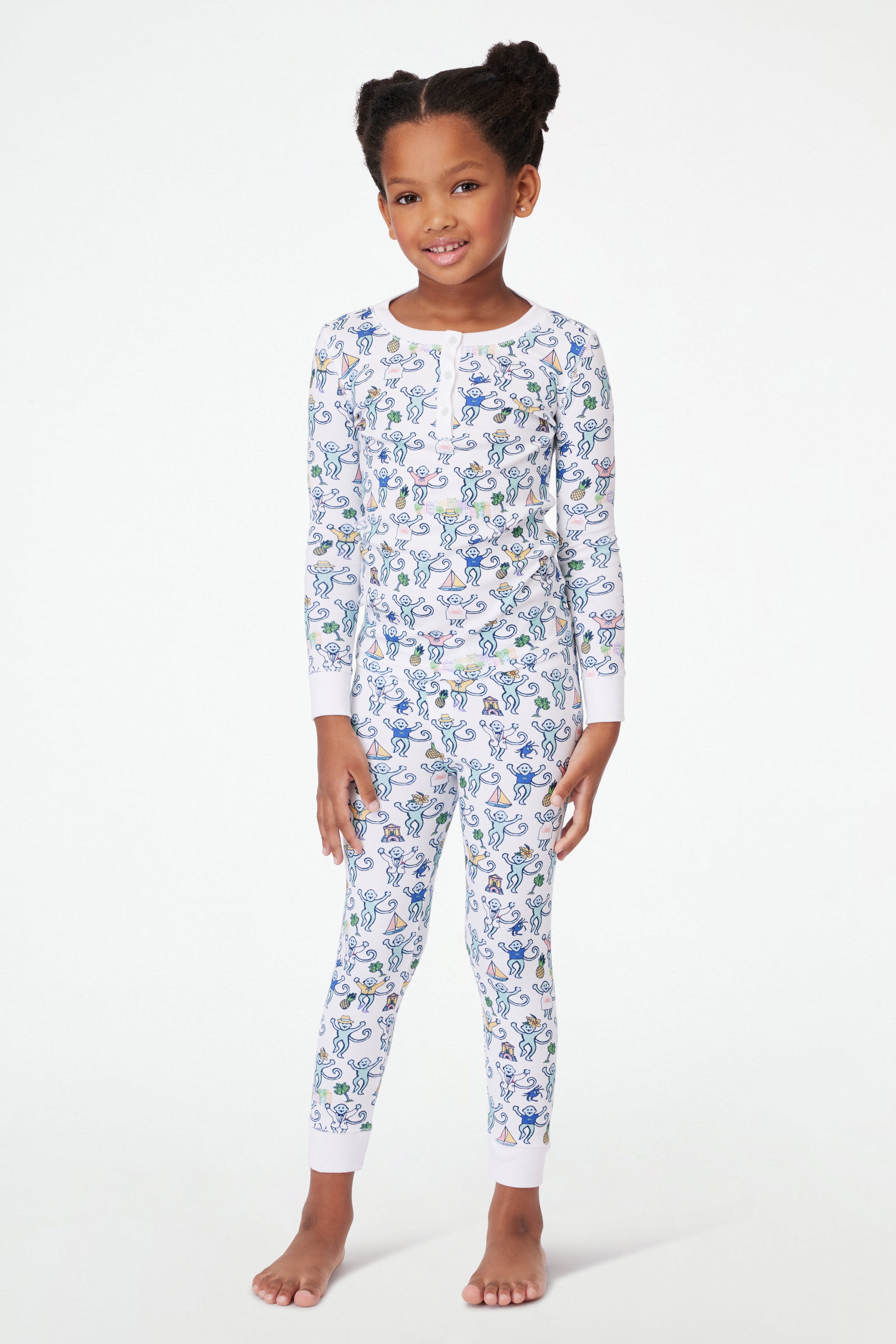Kids Charleston Monkey Pajamas