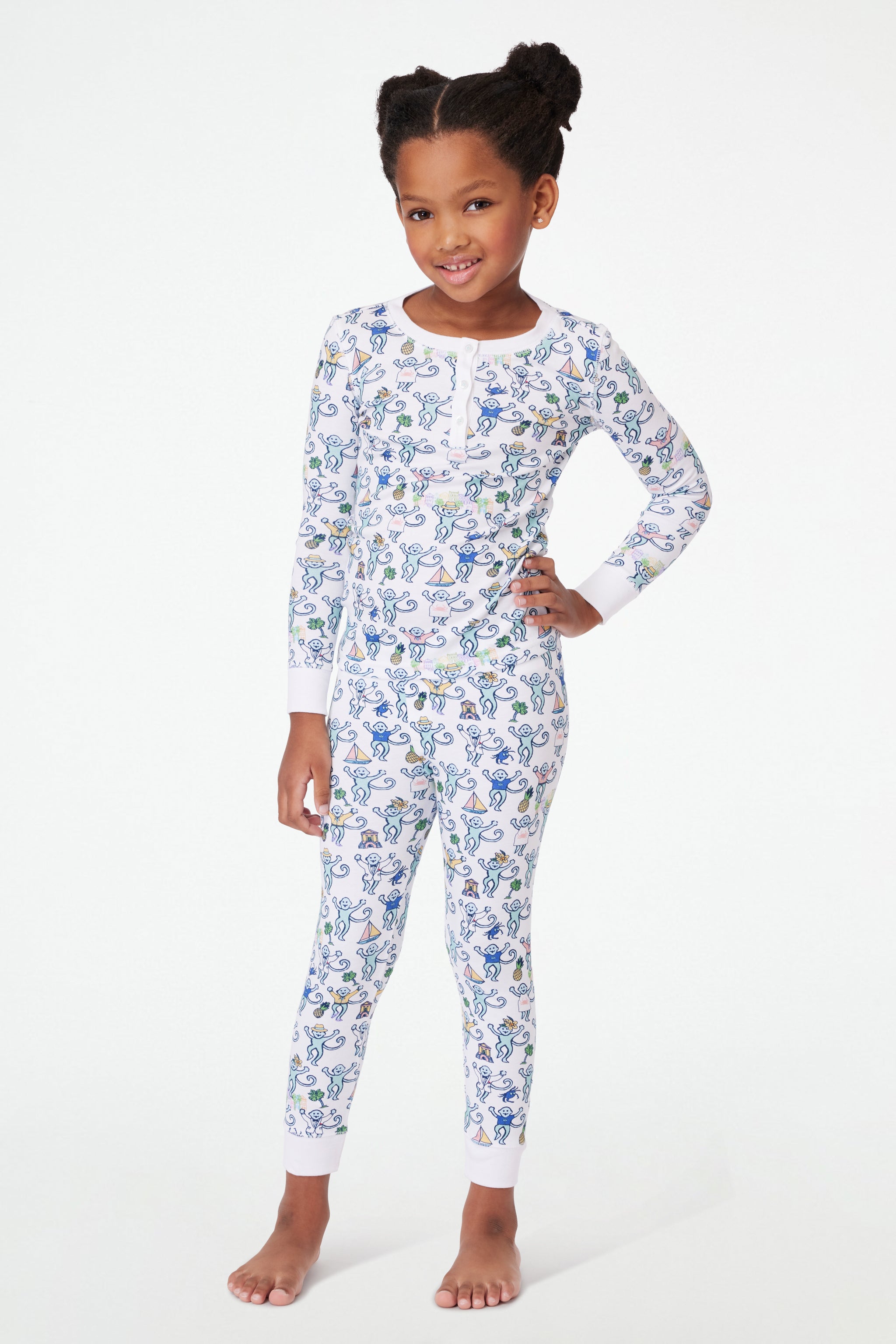 Kids Charleston Monkey Pajamas