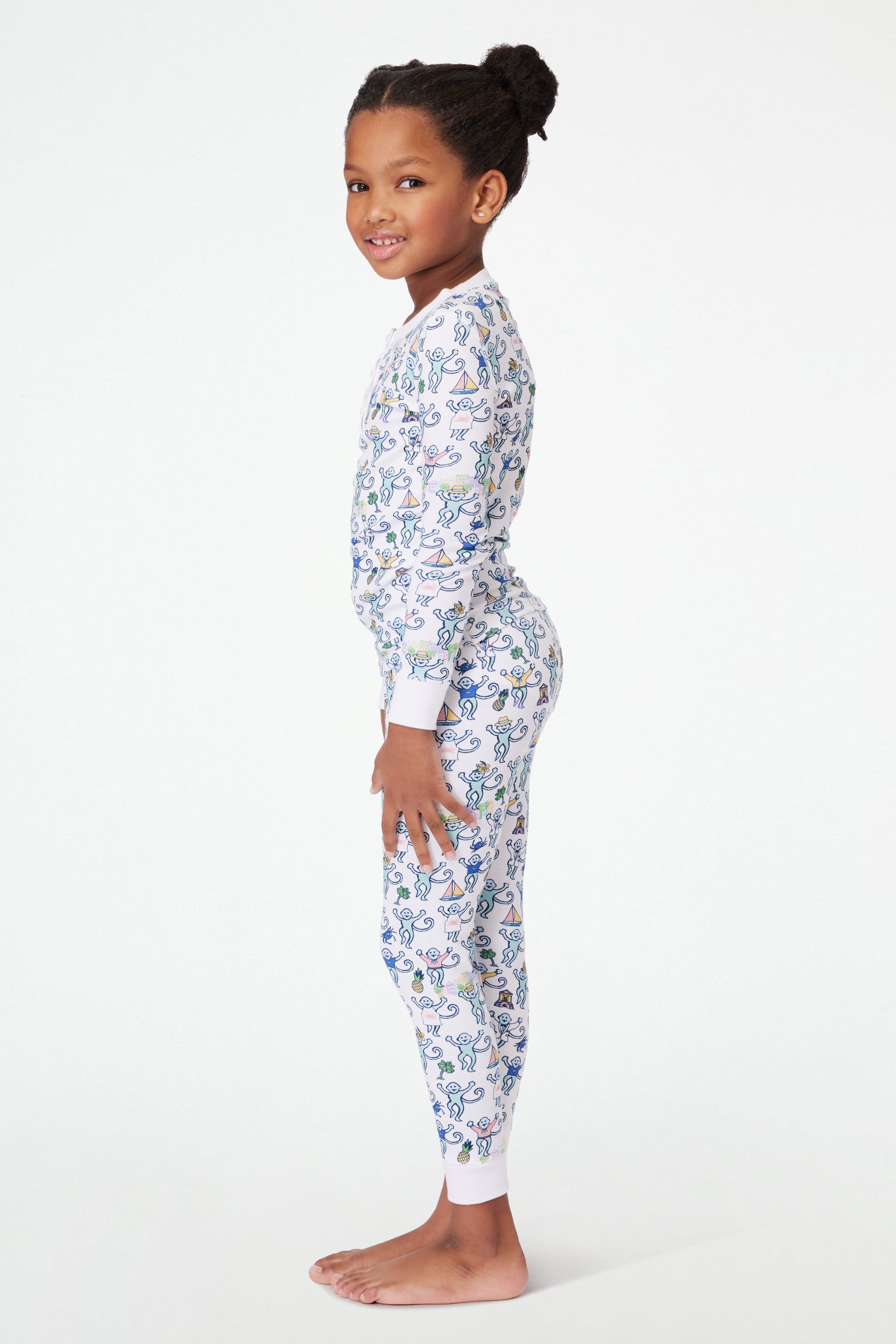 Kids Charleston Monkey Pajamas