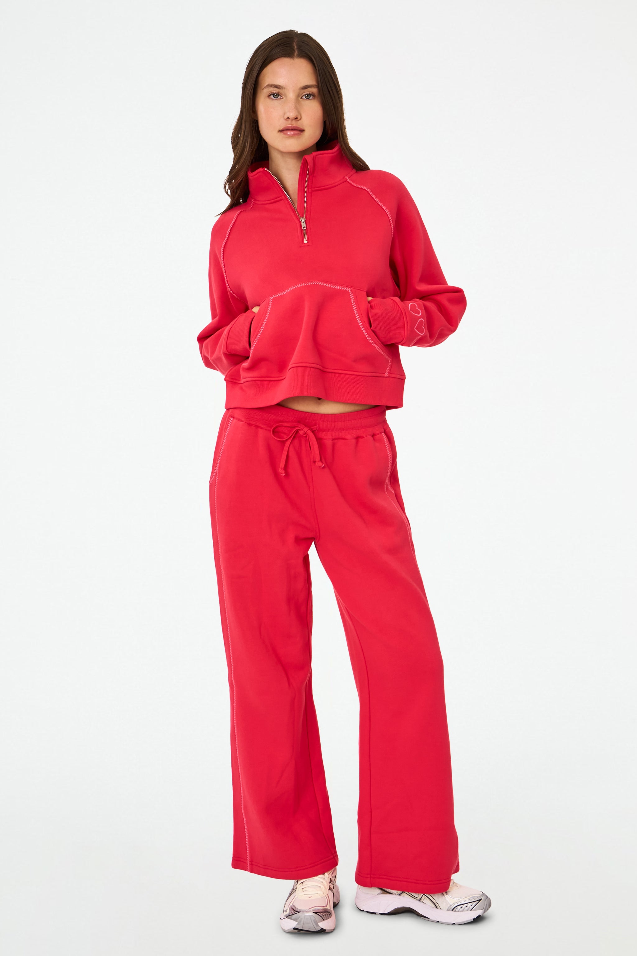 Hearts Embroidered Hudson Sweatshirt