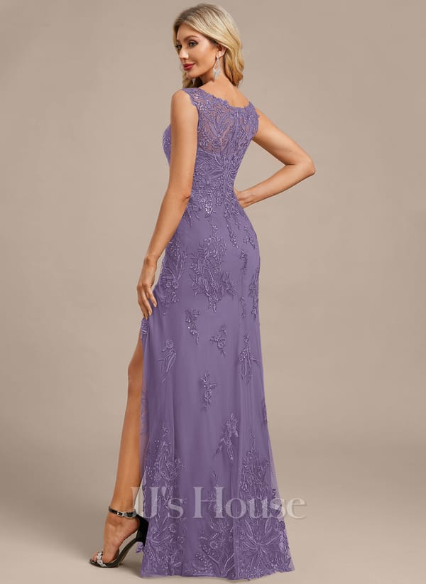 JJ's House Fronia Dark Navy Sheath/Column Sequins Lace Dress - Image 58