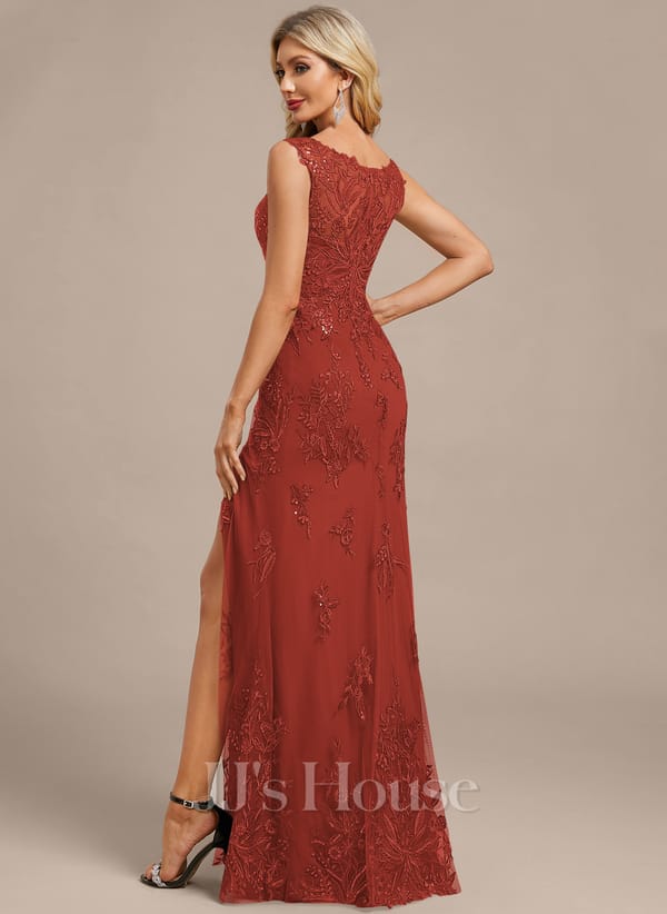 JJ's House Fronia Dark Navy Sheath/Column Sequins Lace Dress - Image 84