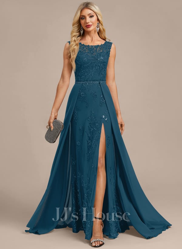 JJ's House Fronia Dark Navy Sheath/Column Sequins Lace Dress - Image 25