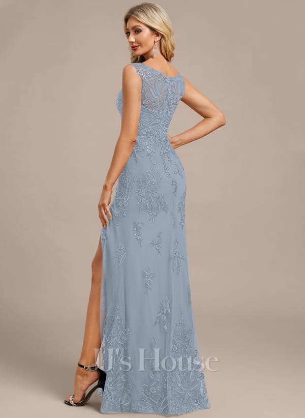 JJ's House Fronia Dark Navy Sheath/Column Sequins Lace Dress - Image 16