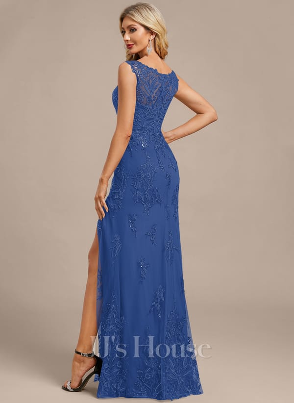 JJ's House Fronia Dark Navy Sheath/Column Sequins Lace Dress - Image 24