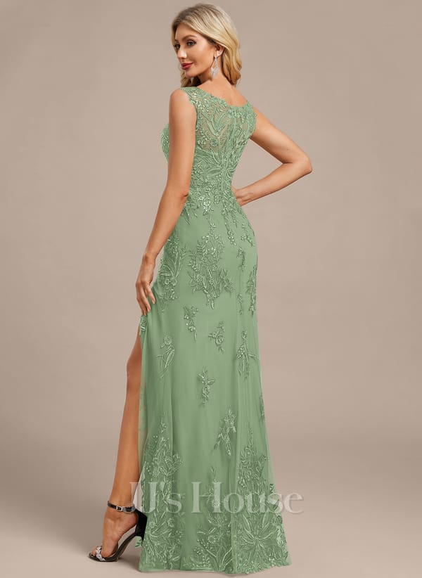 JJ's House Fronia Dark Navy Sheath/Column Sequins Lace Dress - Image 40