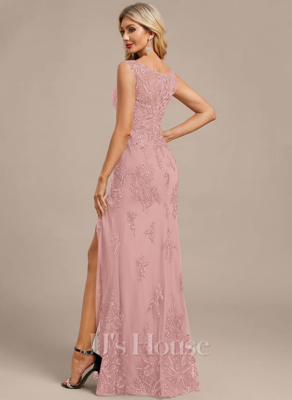 JJ's House Fronia Dark Navy Sheath/Column Sequins Lace Dress - Image 92