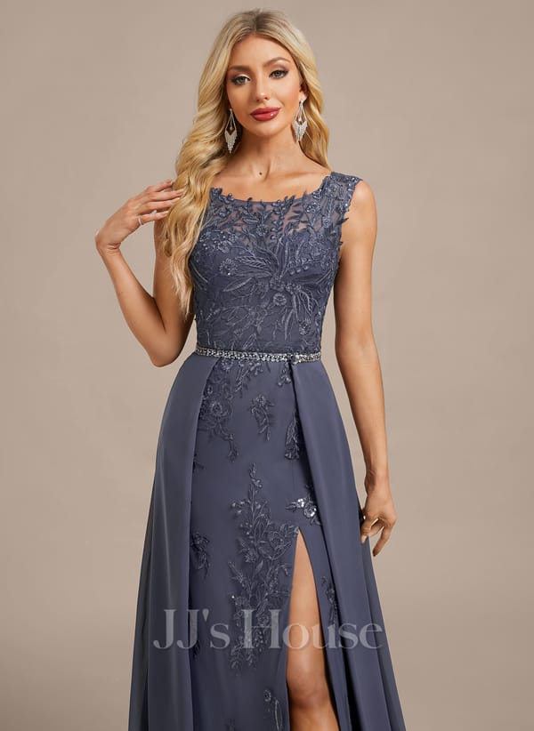 JJ's House Fronia Dark Navy Sheath/Column Sequins Lace Dress - Image 3