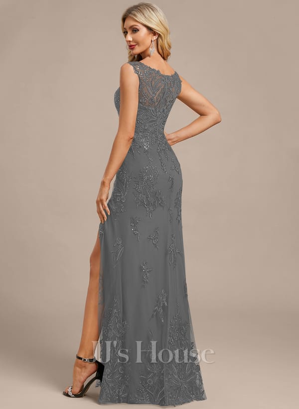 JJ's House Fronia Dark Navy Sheath/Column Sequins Lace Dress - Image 110