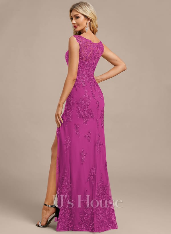 JJ's House Fronia Dark Navy Sheath/Column Sequins Lace Dress - Image 74