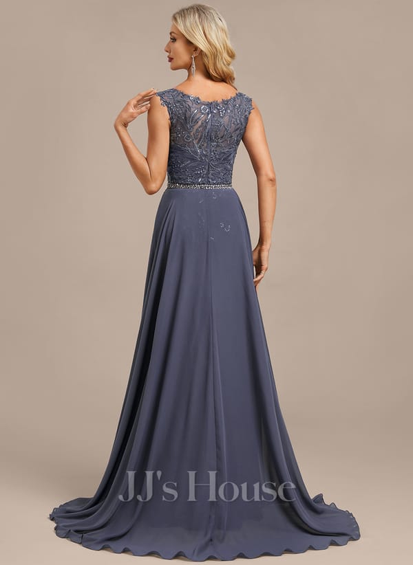 JJ's House Fronia Dark Navy Sheath/Column Sequins Lace Dress - Image 6