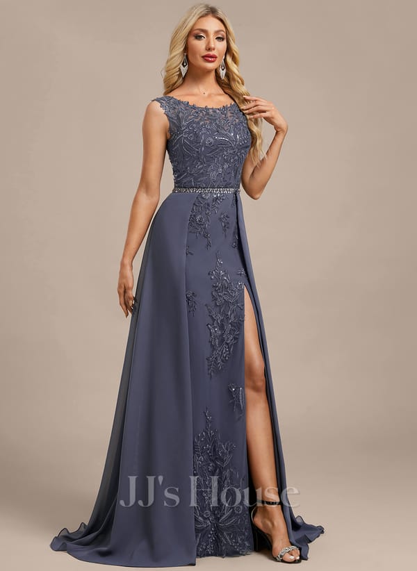 JJ's House Fronia Dark Navy Sheath/Column Sequins Lace Dress - Image 5