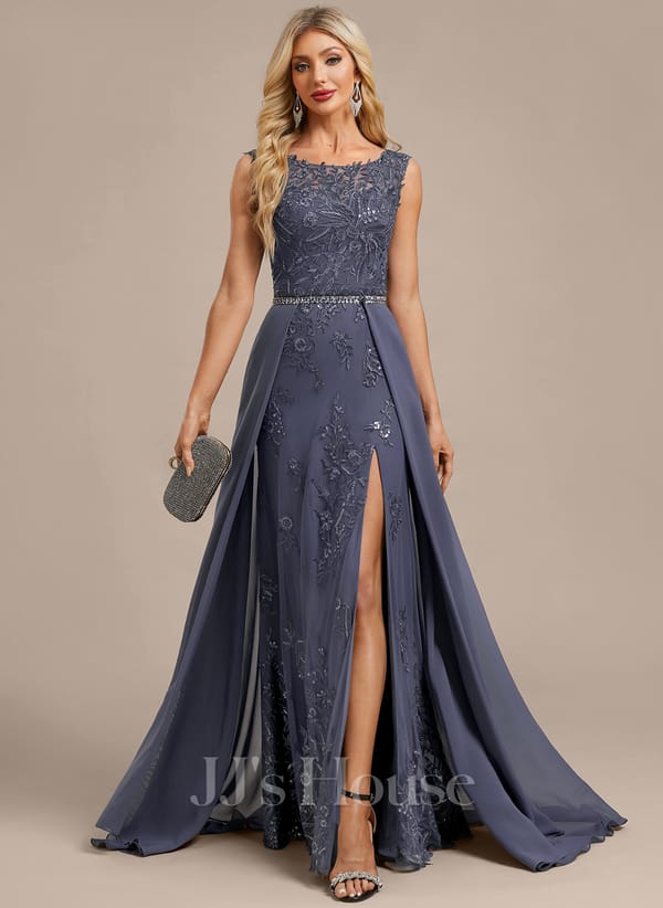 JJ's House Fronia Dark Navy Sheath/Column Sequins Lace Dress - Image 11