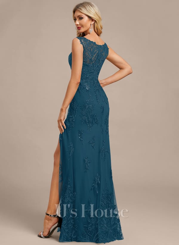 JJ's House Fronia Dark Navy Sheath/Column Sequins Lace Dress - Image 26
