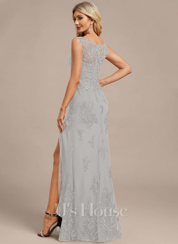 JJ's House Fronia Dark Navy Sheath/Column Sequins Lace Dress - Image 112